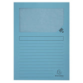 Exacompta - Ref 50252E - Forever Collection - Recycled Window Folders - Suitable for A4 Documents, 120gsm Recycled Board, Blue Angel Certified - Light Blue (Pack of 25)